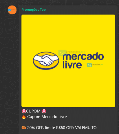 Print de cupom Mercado Livre