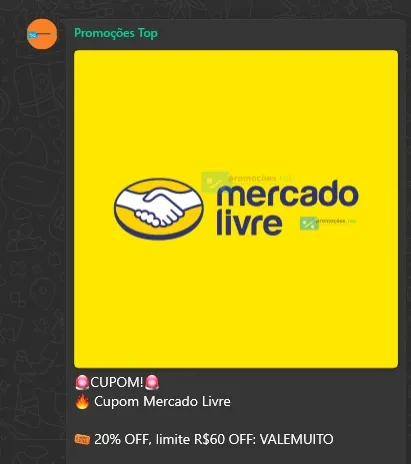 Print de cupom Mercado Livre