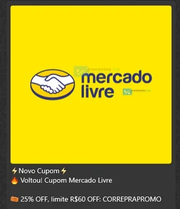 Comprovante de desconto Mercado Livre