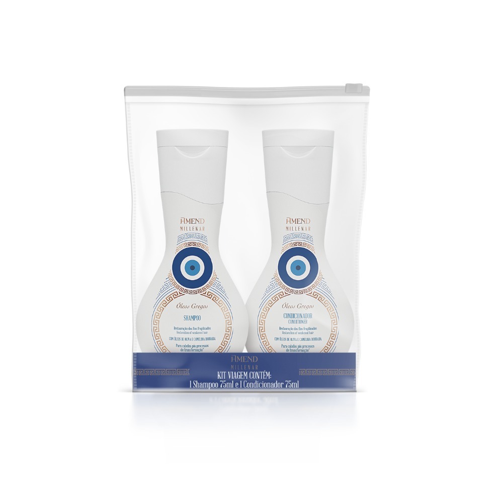 Amend KIT Millenar Óleos Gregos Shampoo e Condicionador MINI – 75ml