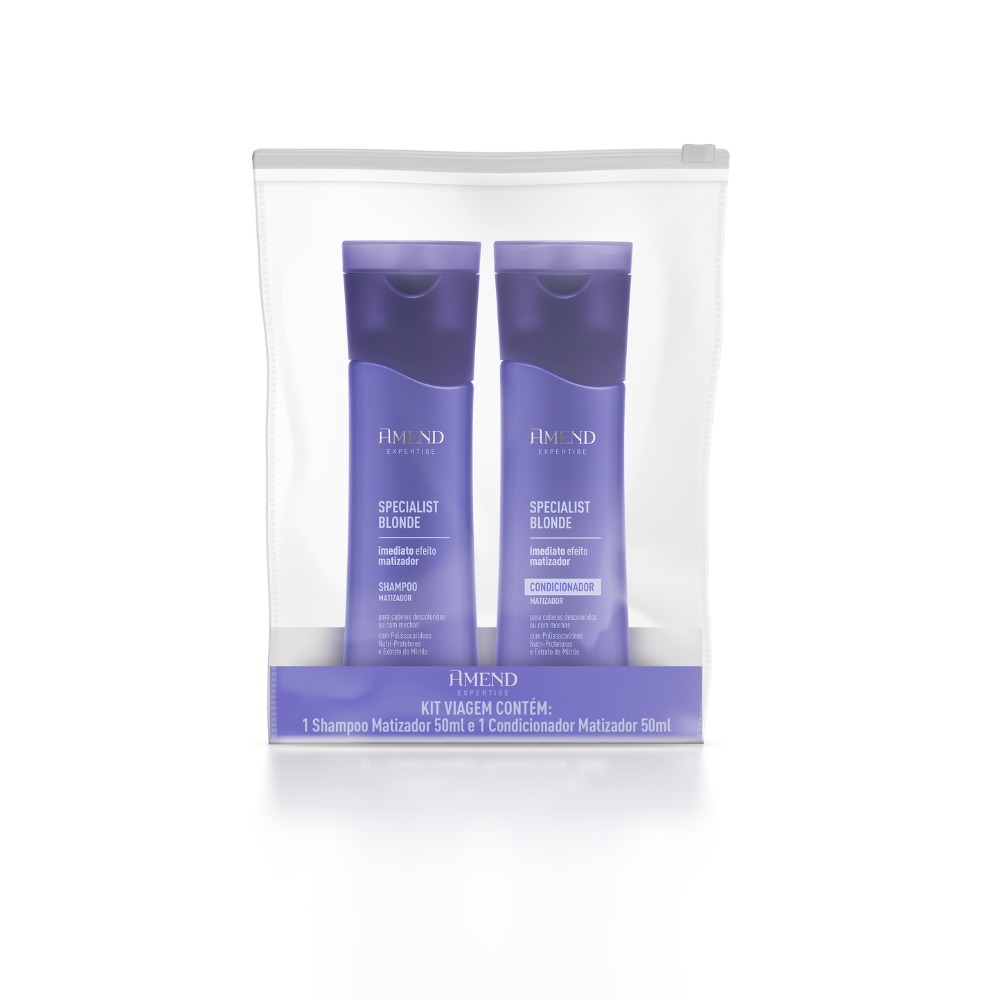 Amend Kit Specialist Blonde Shampoo e Condicionador MINI – 50ml