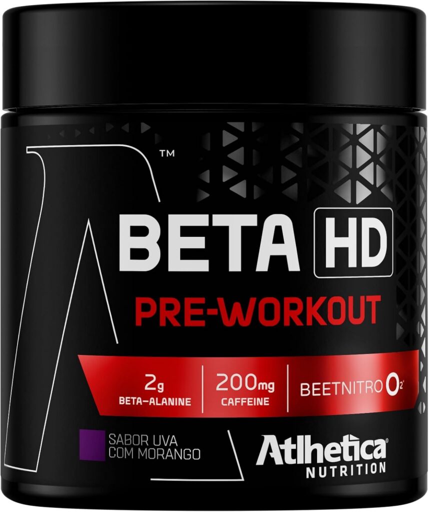 Beta HD Pré Workout (240g) – Uva com Morango – Atlhetica Nutrition, Atlhetica Nutrition