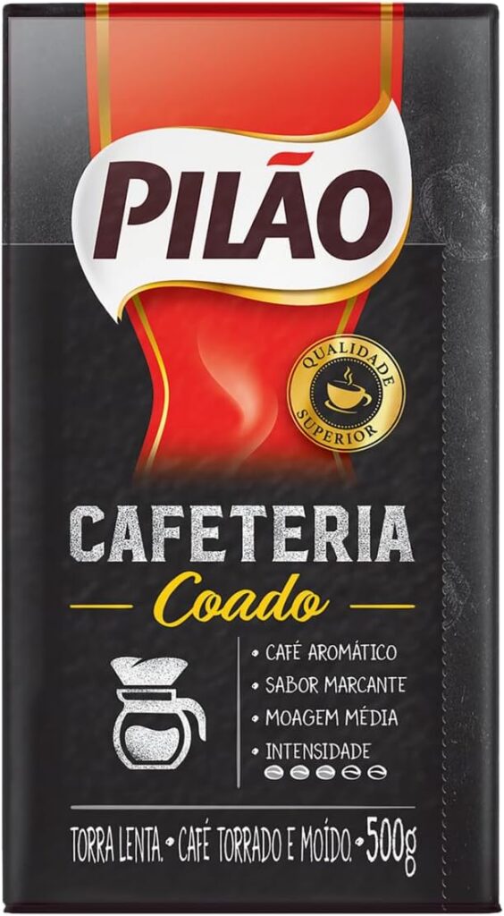 Café Pilão Torrado e Moído Cafeteria Coado Vácuo 500g