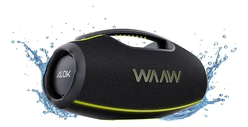 Caixa de Som Bluetooth Boombox Waaw by Alok Hyperboom 1000 À Prova d’Água, Até 12h de Autonomia