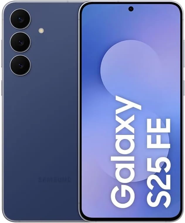 Celular Samsung Galaxy S25 FE 5G, 128GB, 8GB, Câmera Tripla – Azul Marinho