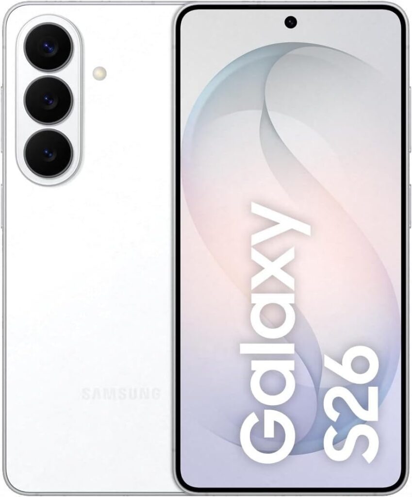 Celular Samsung Galaxy S26 5G, 512GB, 12GB RAM, Câmera Tripla de 50+12+10, Tela Grande de 6.3″ – Branco – Você ganha o dobro de memória (512GB) pelo mesmo preço de 256GB