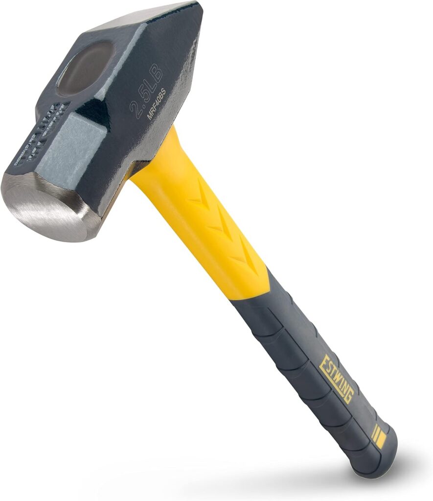 Estwing – Martelo de ferreiro Sure Strike MRF4OBS – Ferramenta de metal de 1,18 l com cabo de fibra de vidro e aderência antiderrapante – MRF40BS azul
