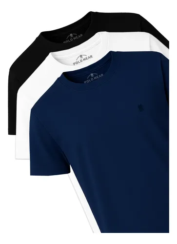 Kit 3 Camisetas Masculinas Polo Wear