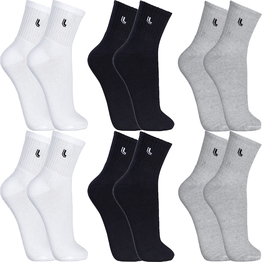 Kit 6 Pares Meias Lupo Cano Médio Alto Longo Masculino Feminina Algodão Original