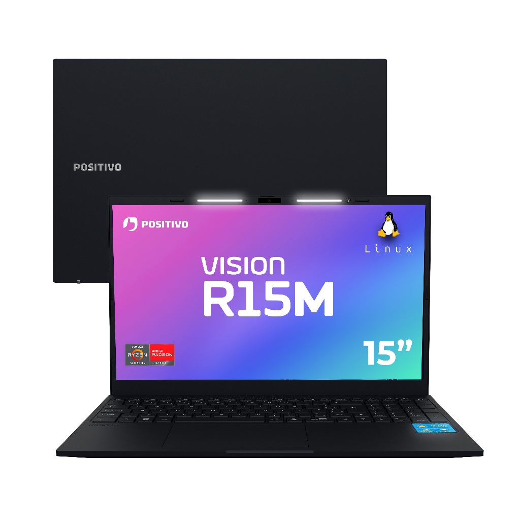 Notebook Vision R15M Ryzen 7-5825U Linux 8GB RAM 256GB SSD Wi-Fi 6  IPS –  Positivo AMD