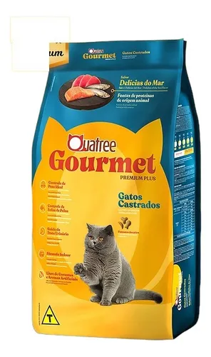 Quatree Premium ração gatos castrados delicias do mar gourmet 10.1kg