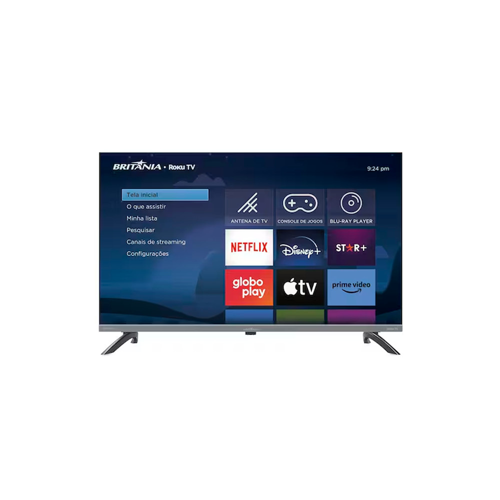 Smart Tv 32” Britânia Roku Tv Dolby Áudio