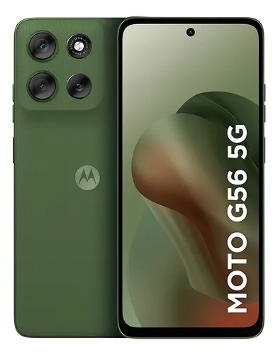 Smartphone Motorola Moto G56 5g – 256gb 16gb (8gb Ram+8gb Ram Boost) Camera 50mp Sony Lytia 600 certificado de Ultrarresistencia Militar e Ip68 + Ip69 – Verde