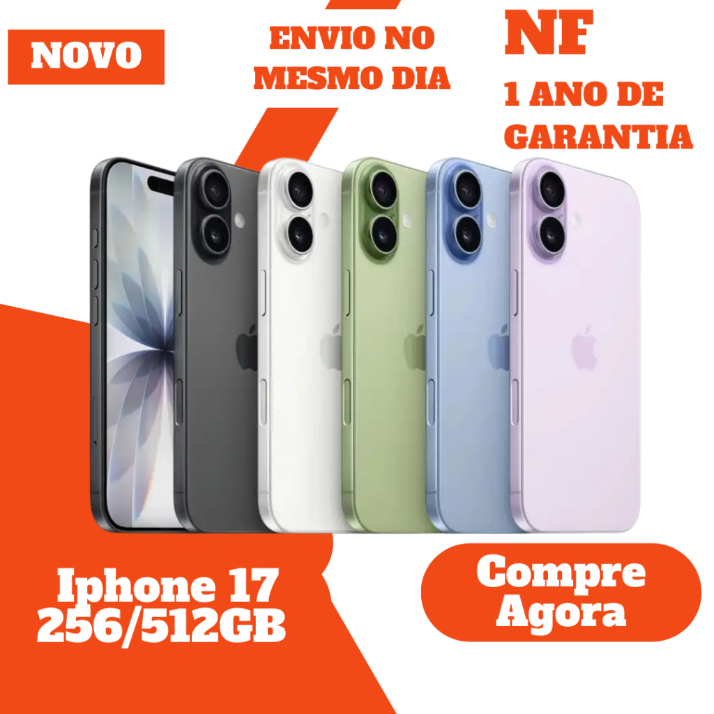 iPhone 17 256GB 8GB 6,3″ – Novo – Original – Nota Fiscal