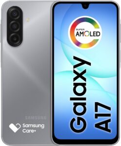 Celular Samsung Galaxy A17, 128GB, 4GB, 50MP Tela 6.7″, IP54 – Cinza