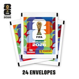 Copa do Mundo FIFA 2026™ Kit com 24 Envelopes de Figurinhas + Cartela FIFA WORLD CUP 2026™