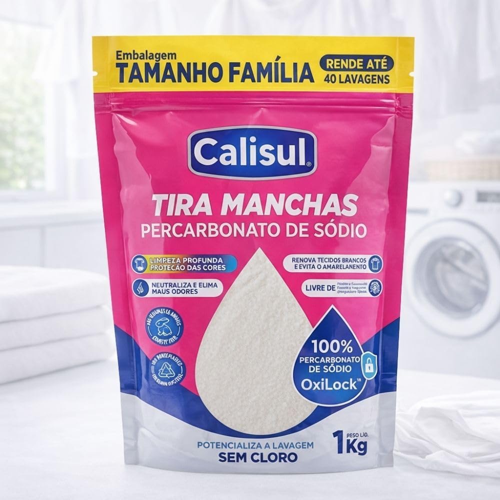 Percarbonato de Sódio Tira Manchas, 4kg, 100% Puro, Sem Cloro, Biodegradável, Limpeza Profunda para Roupas Coloridas e Brancas Remove Gordura Air Fryer (4)