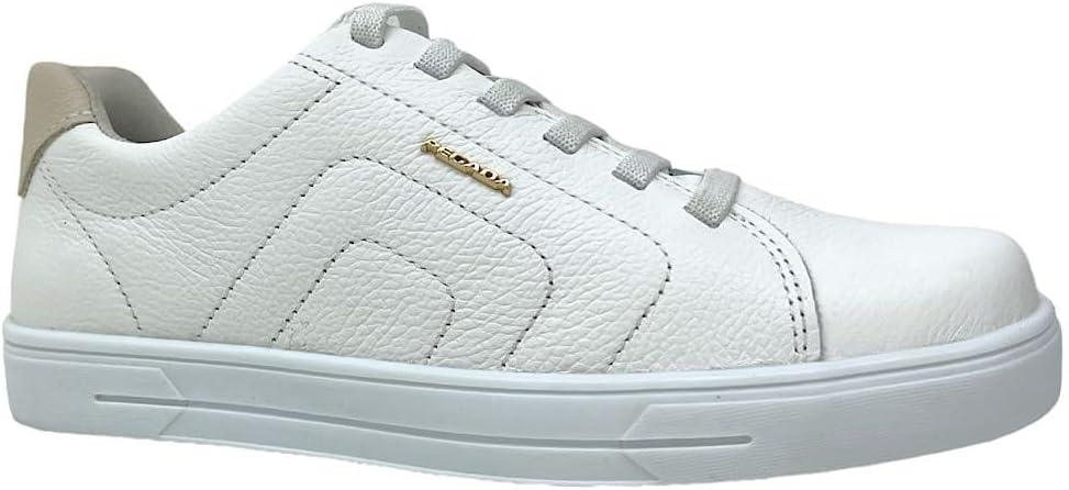 Tênis Casual Feminino Pegada Couro 211152 Bco