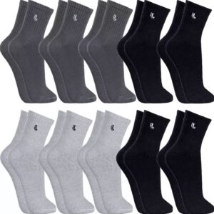 Kit 10 Pares Meias Lupo Originais Cano Médio Alto Algodão Masculina Feminina Meia Atoalhada Grossas